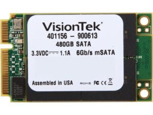 هارد درایو اس اس دی (SSD) ویژن تک (VisionTek) مدل 900613 ظرفیت 480 گیگابایت فرم فاکتور mSATA رابط SATA