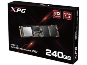 هارد درایو اس اس دی (SSD) ایکس پی جی (XPG) مدل ASX8200NP-240GT-C ظرفیت 240 گیگابایت فرم فاکتور M.2-2280 رابط NVMe