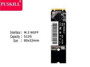 هارد درایو اس اس دی (SSD) PUSKILL مدل 512GB ظرفیت 512 گیگابایت فرم فاکتور M.2-2280 رابط SATA