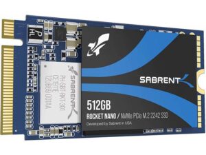 هارد درایو اس اس دی (SSD) Sabrent ظرفیت 512 گیگابایت فرم فاکتور M.2-2242 رابط NVMe