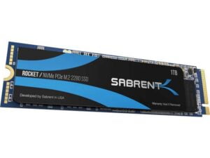 هارد درایو اس اس دی (SSD) Sabrent مدل SB-ROCKET-1TB ظرفیت 1 ترابایت فرم فاکتور M.2-2280 رابط NVMe