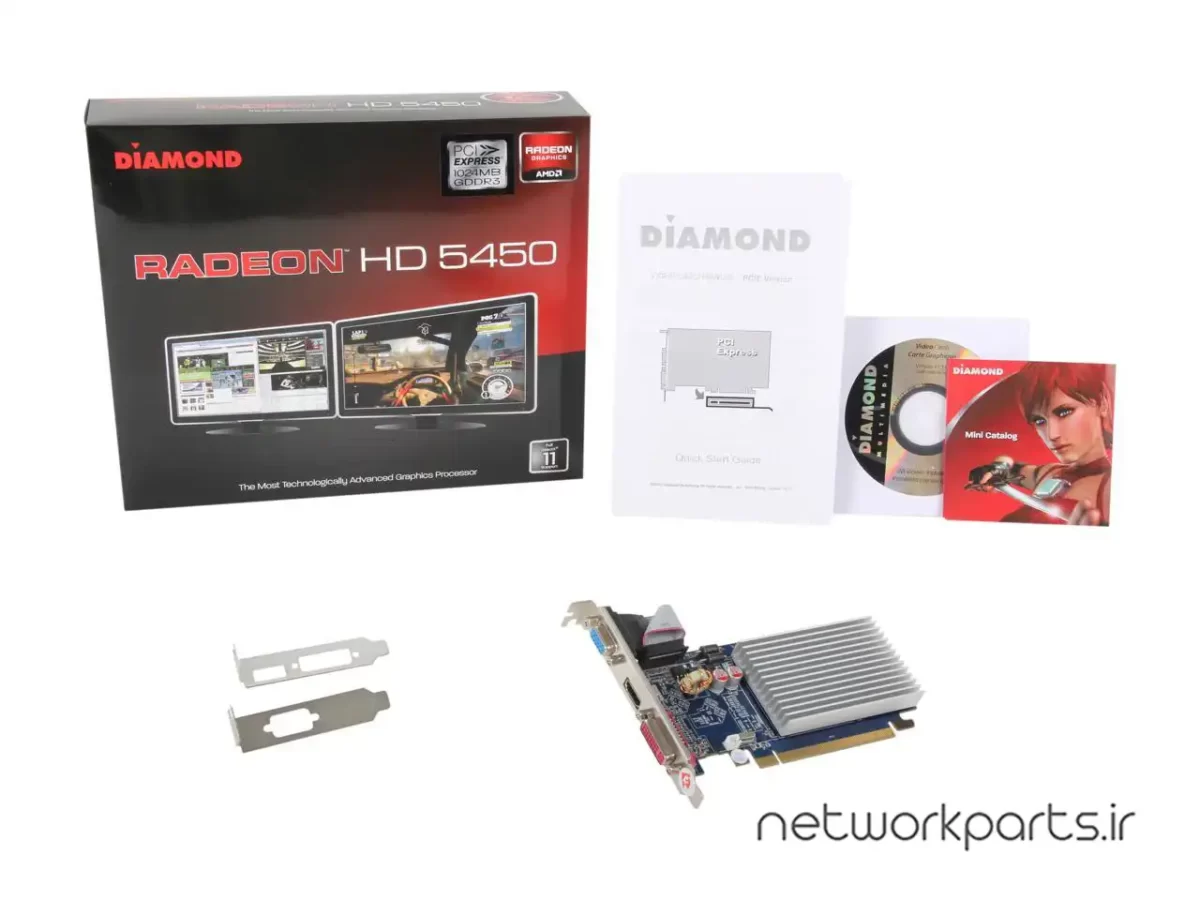 کارت گرافیکی دایموند (Diamond) مدل 5450PE31G پردازنده گرافیکی Radeon-HD5450 حافظه 1 گیگابایت نوع GDDR3