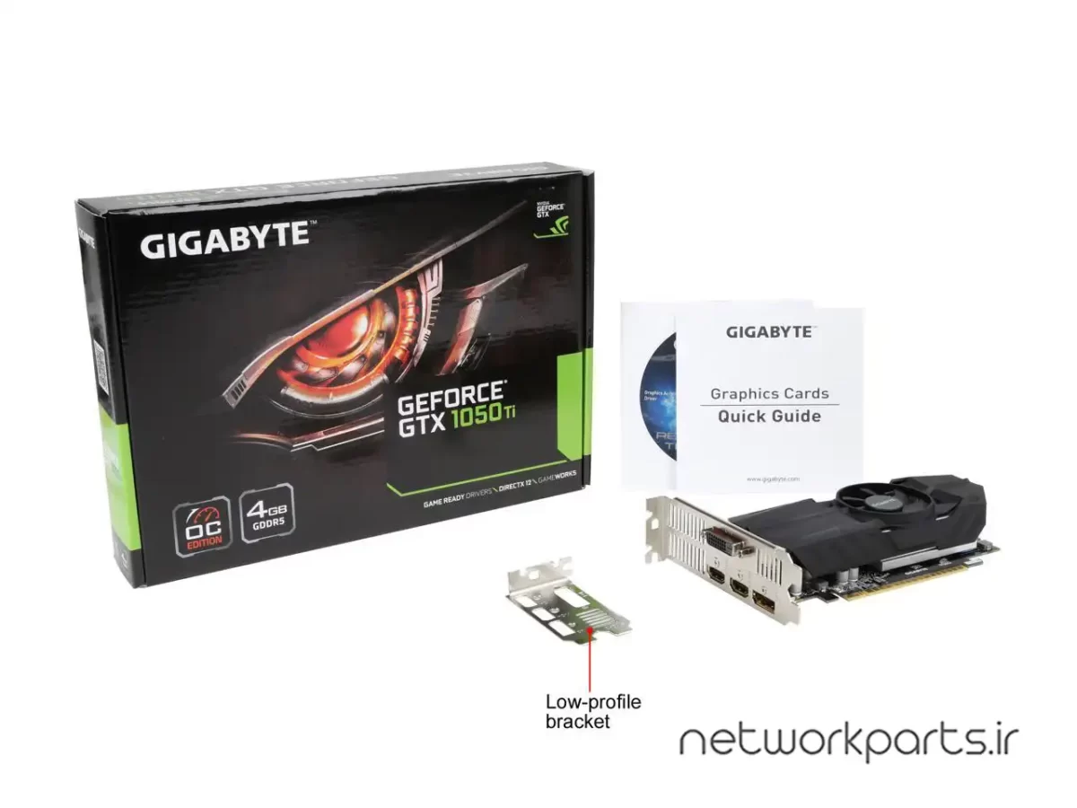 کارت گرافیکی گیگابایت (GIGABYTE) مدل GV-N105TOC-4GL پردازنده گرافیکی GeForce-GTX1050Ti حافظه 4 گیگابایت نوع GDDR5