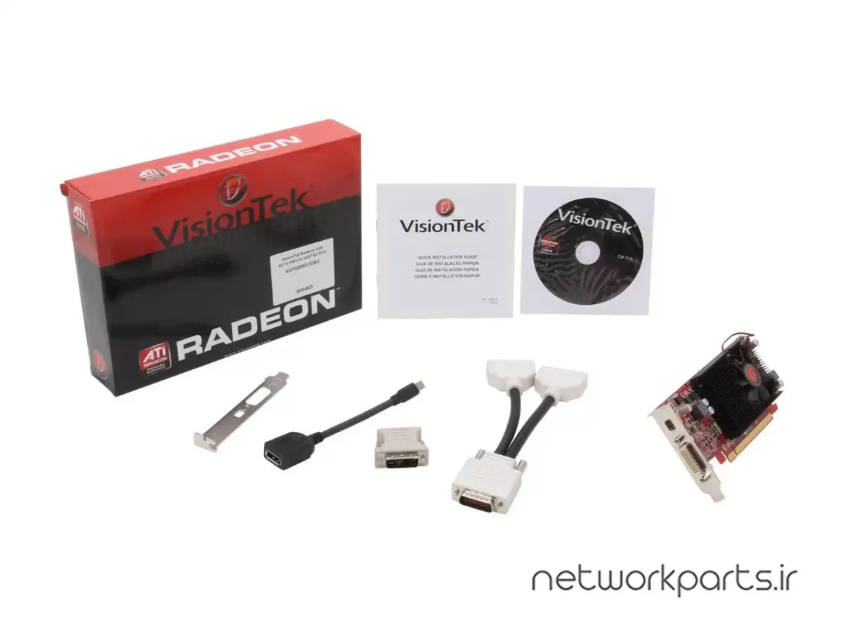 کارت گرافیکی ویژن تک (VisionTek) مدل 900463 پردازنده گرافیکی Radeon-HD6570 حافظه 1 گیگابایت نوع DDR3