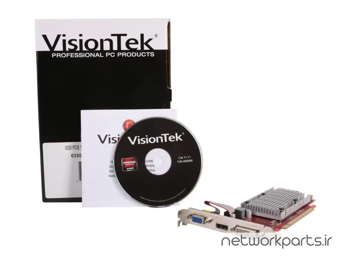 کارت گرافیکی ویژن تک (VisionTek) مدل 900479 پردازنده گرافیکی Radeon-HD6350 حافظه 1 گیگابایت نوع GDDR3