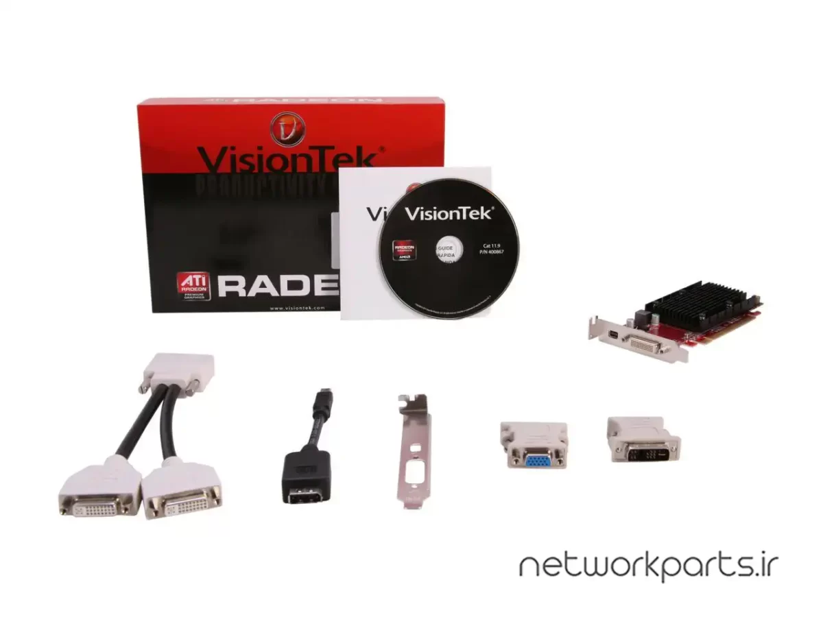 کارت گرافیکی ویژن تک (VisionTek) مدل 900456 پردازنده گرافیکی Radeon-HD6350 حافظه 1 گیگابایت نوع DDR3