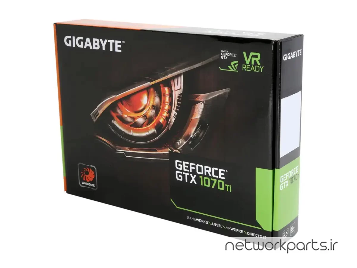 کارت گرافیکی گیگابایت (GIGABYTE) مدل GV-N107TWF2-8GD پردازنده گرافیکی GeForce-GTX1070Ti حافظه 8 گیگابایت نوع GDDR5