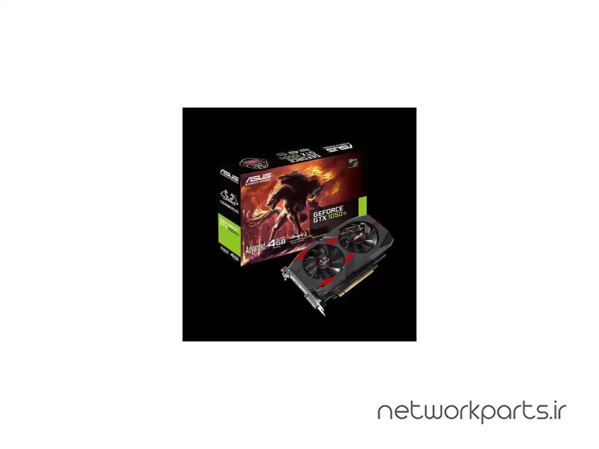 کارت گرافیکی ایسوس (ASUS) مدل GTX1050TI پردازنده گرافیکی GeForce-GTX1050Ti حافظه 4 گیگابایت نوع GDDR5