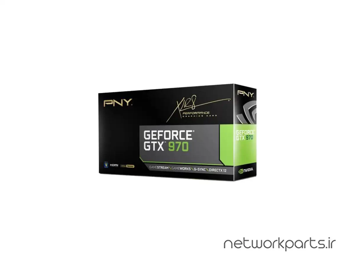 کارت گرافیکی پی ان وای (PNY) مدل VCGGTX9704XPB پردازنده گرافیکی GeForce-GTX970 حافظه 4 گیگابایت نوع GDDR5