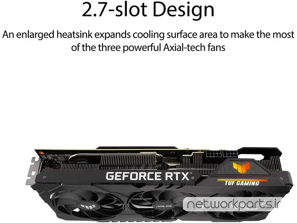 کارت گرافیکی ایسوس (ASUS) مدل RTX3080 پردازنده گرافیکی GeForce-RTX3080 حافظه 10 گیگابایت نوع GDDR6X