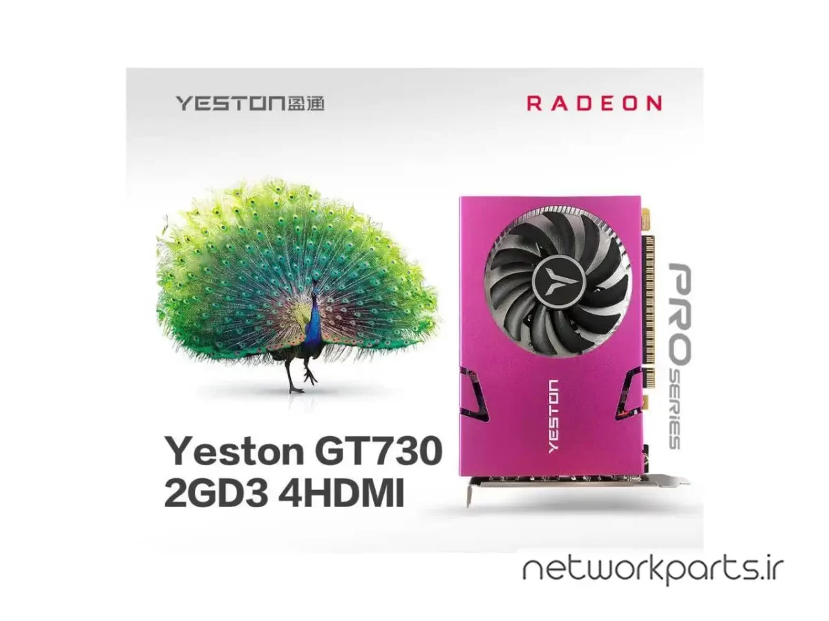 کارت گرافیکی یستون (Yeston) مدل GT730-2GD3-4HDMI-GA پردازنده گرافیکی GeForce-GT730 حافظه 2 گیگابایت نوع GDDR3