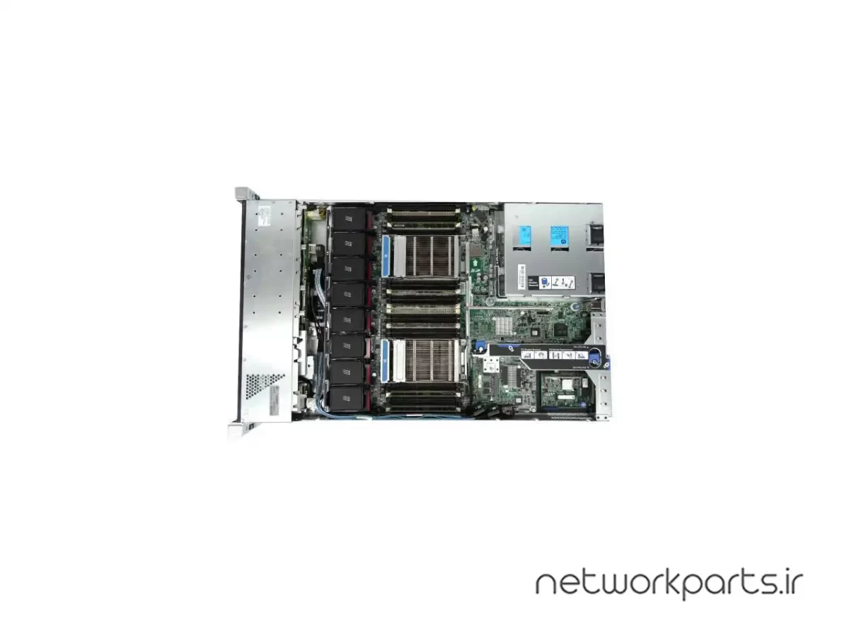 سرور رک اچ پی (HP) سری ProLiant مدل DL360P G8 دارای 2 پردازنده مدل E5-2603 سوکت LGA2011 بهمراه 2 هارد درایو 1TB و حافظه رم 32GB با فرم فاکتور 1U