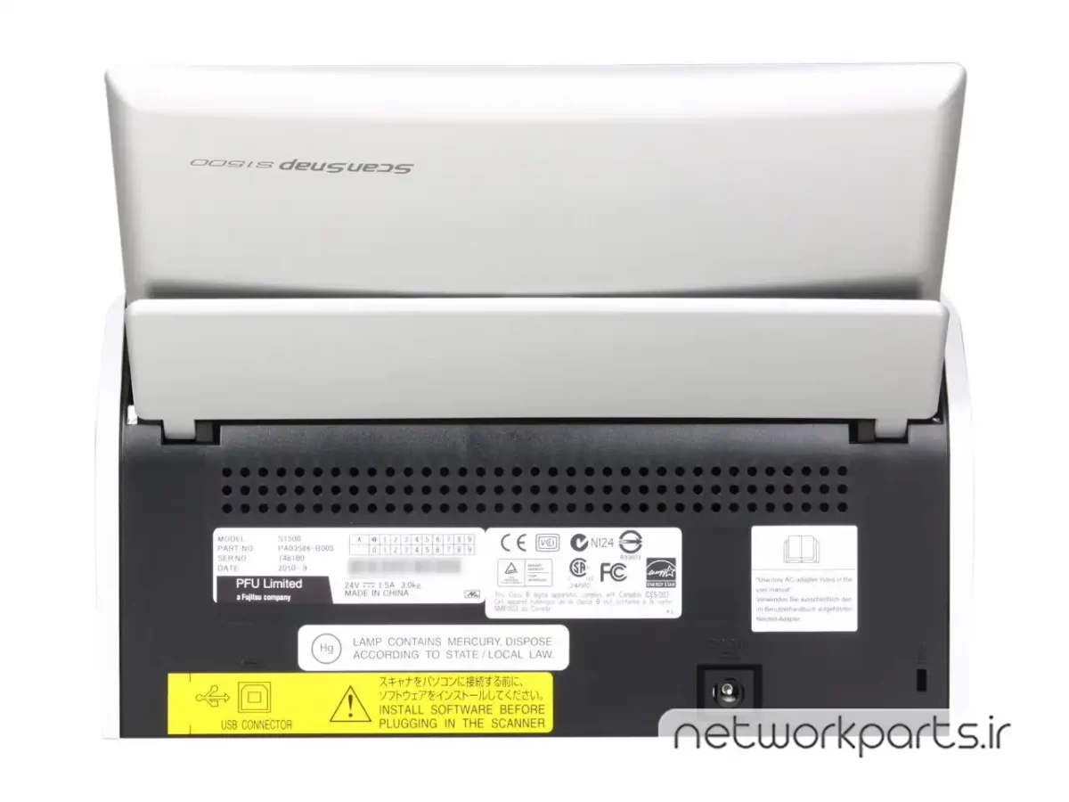 اسکنر دو رو فوجیتسو (Fujitsu) سری ScanSnap مدل S1500 کد PA03586B005