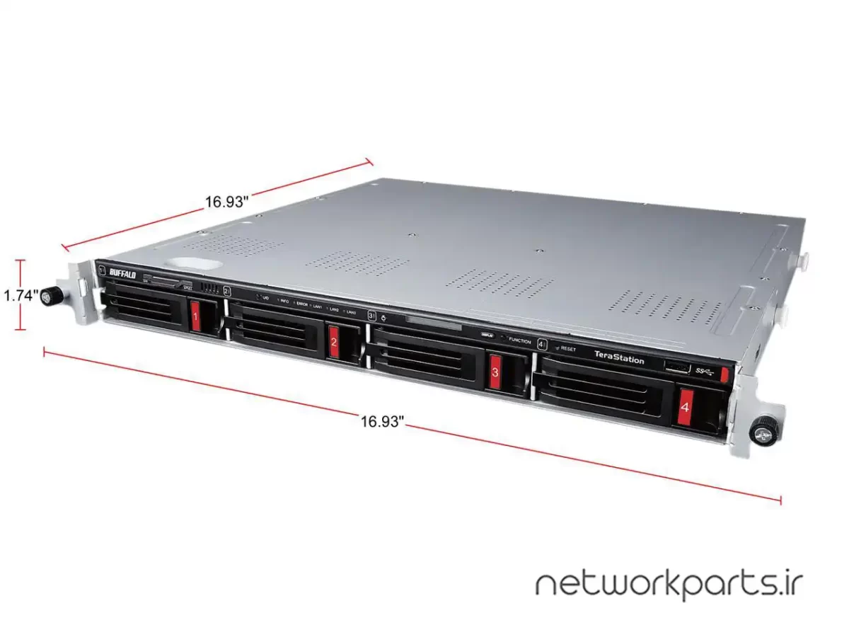 ذخیره ساز تحت شبکه (NAS) بوفالو (Buffalo) مدل TS5410RN3204 دارای 32TB (4x 8TB) هارد درایو و 4GB حافظه رم