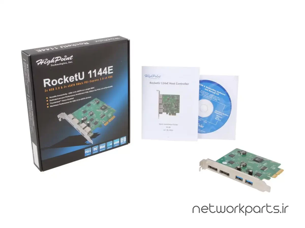 کارت کنترلر USB3.0 های پویت (HighPoint) سری RocketU مدل RU1144E