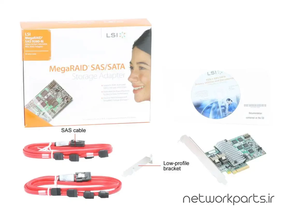 کارت RAID کنترلر SATA/SAS ال اس آی (LSI) سری MegaRAID مدل 9260-8i کد LSI00202
