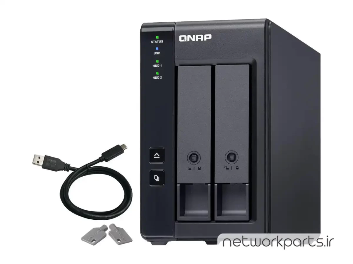 ذخیره ساز تحت شبکه (NAS) کیونپ (Qnap) مدل TR-002-US بدون هارد درایو