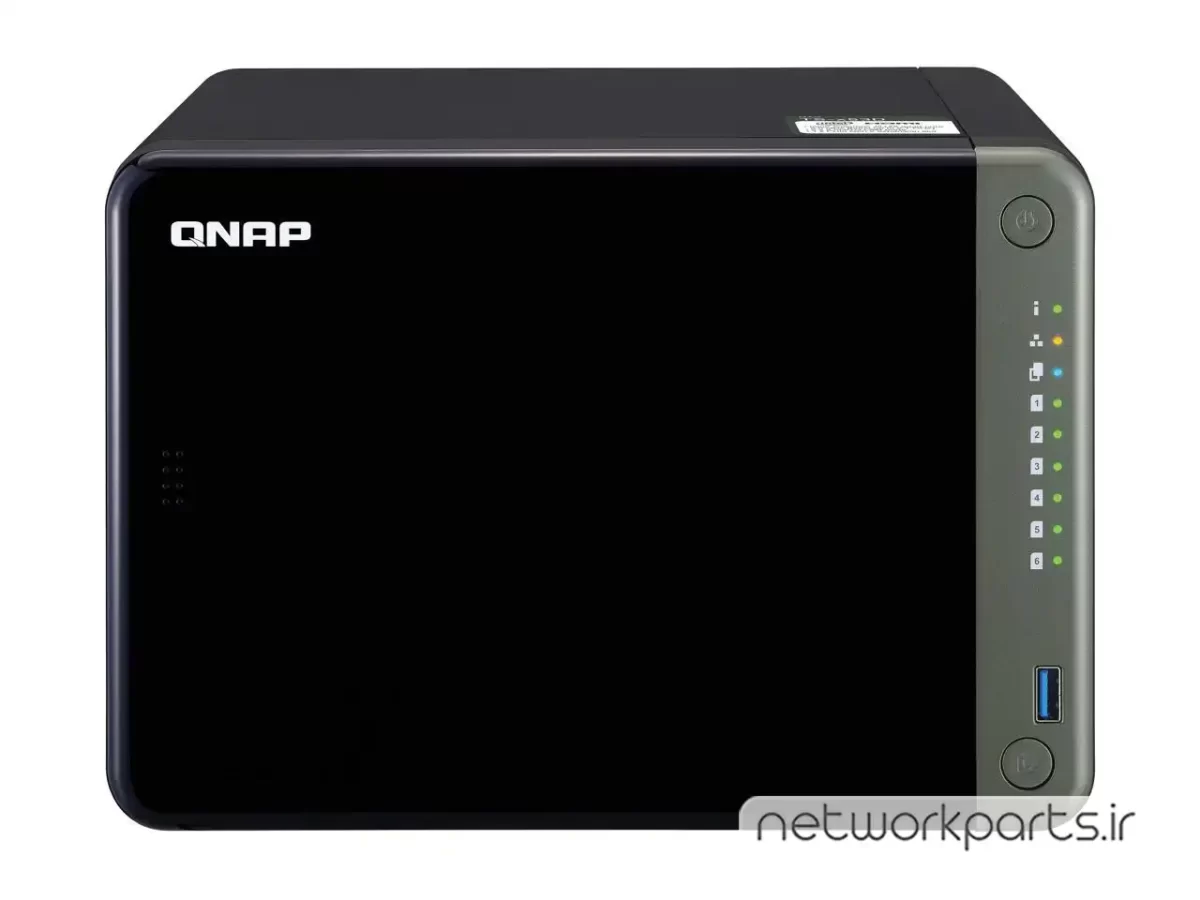 ذخیره ساز تحت شبکه (NAS) کیونپ (Qnap) مدل TS-653D-4G-US بدون هارد درایو دارای 4GB حافظه رم