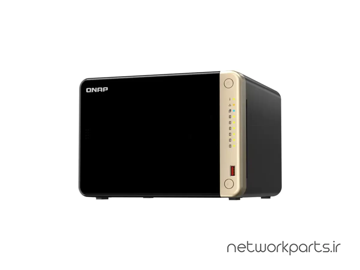 ذخیره ساز تحت شبکه (NAS) کیونپ (Qnap) مدل TS-664-4G-US بدون هارد درایو دارای 4GB حافظه رم