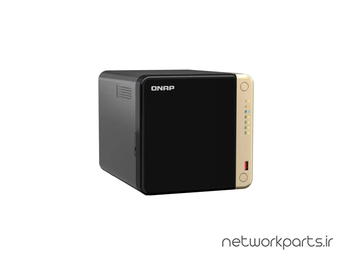 ذخیره ساز تحت شبکه (NAS) کیونپ (Qnap) مدل TS-464-4G-US بدون هارد درایو دارای 4GB حافظه رم