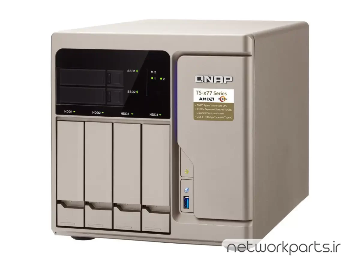 ذخیره ساز تحت شبکه (NAS) کیونپ (Qnap) مدل TS-677-1600-8G-US بدون هارد درایو دارای 8GB حافظه رم