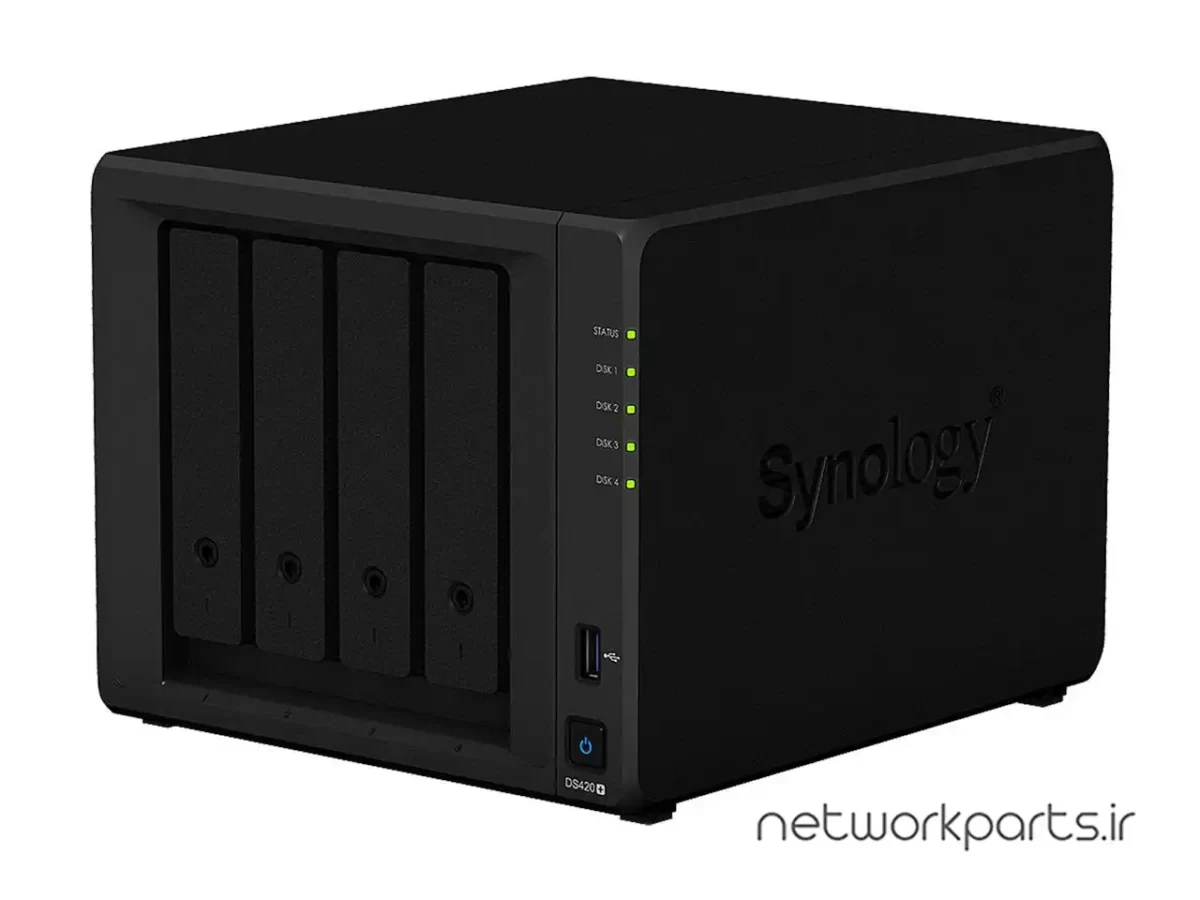 ذخیره ساز تحت شبکه (NAS) سینولوژی (Synology) مدل DS420+ بدون هارد درایو دارای 2GB حافظه رم