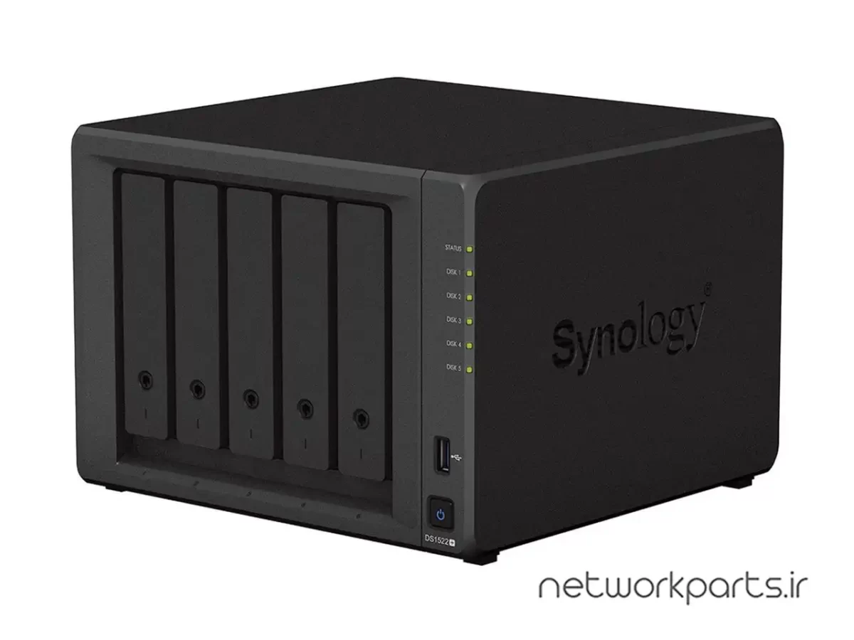 ذخیره ساز تحت شبکه (NAS) سینولوژی (Synology) مدل DS1522+ بدون هارد درایو دارای 8GB حافظه رم