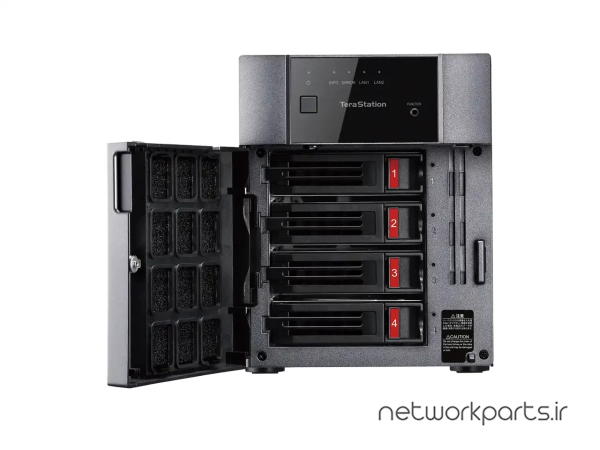 ذخیره ساز تحت شبکه (NAS) بوفالو (Buffalo) مدل TS3420D0804S دارای 8TB (4x 2TB) هارد درایو و 1GB حافظه رم