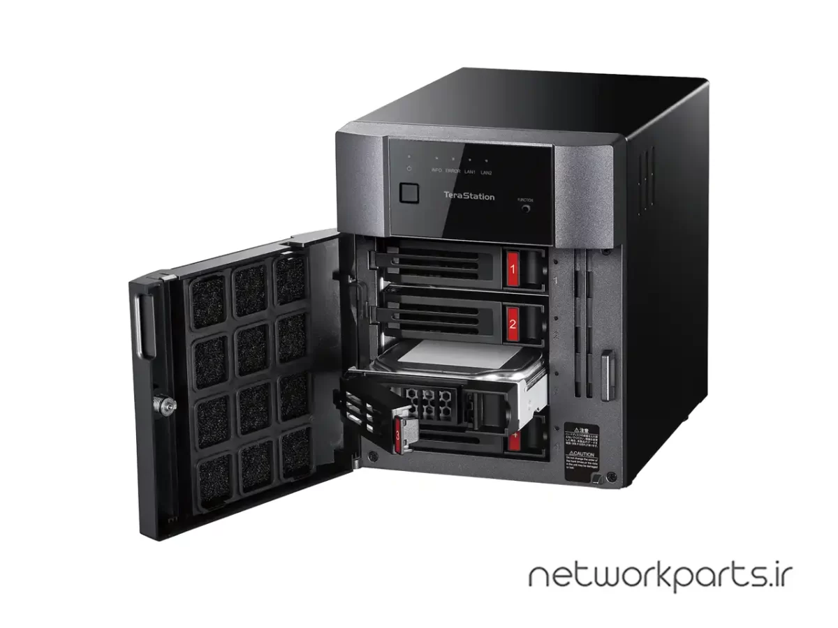 ذخیره ساز تحت شبکه (NAS) بوفالو (Buffalo) مدل TS3420D0804S دارای 8TB (4x 2TB) هارد درایو و 1GB حافظه رم