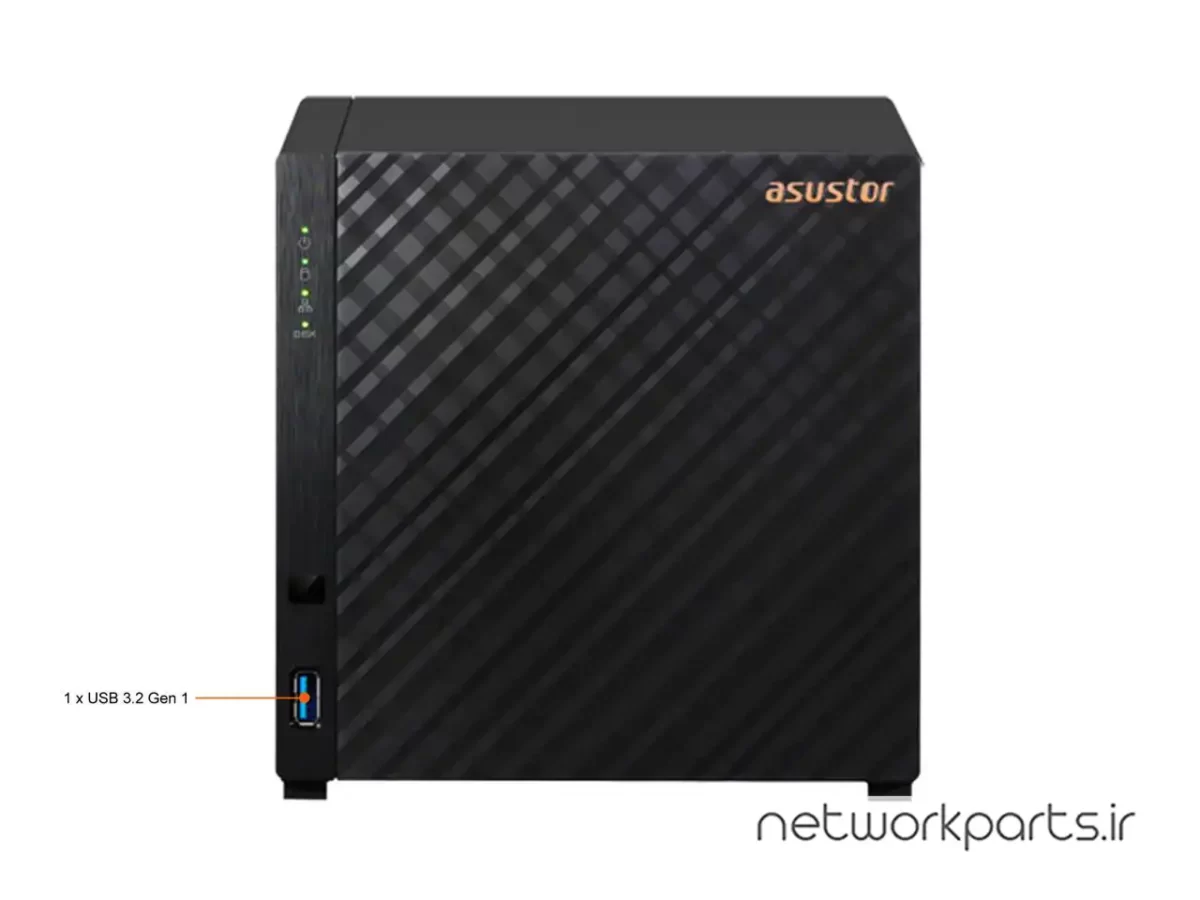ذخیره ساز تحت شبکه (NAS) اسستور (Asustor) مدل AS1104T بدون هارد درایو دارای 1GB حافظه رم