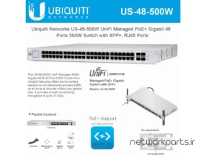 سوییچ Ubiquiti Networks مدل US-48-500W-US دارای 48 پورت