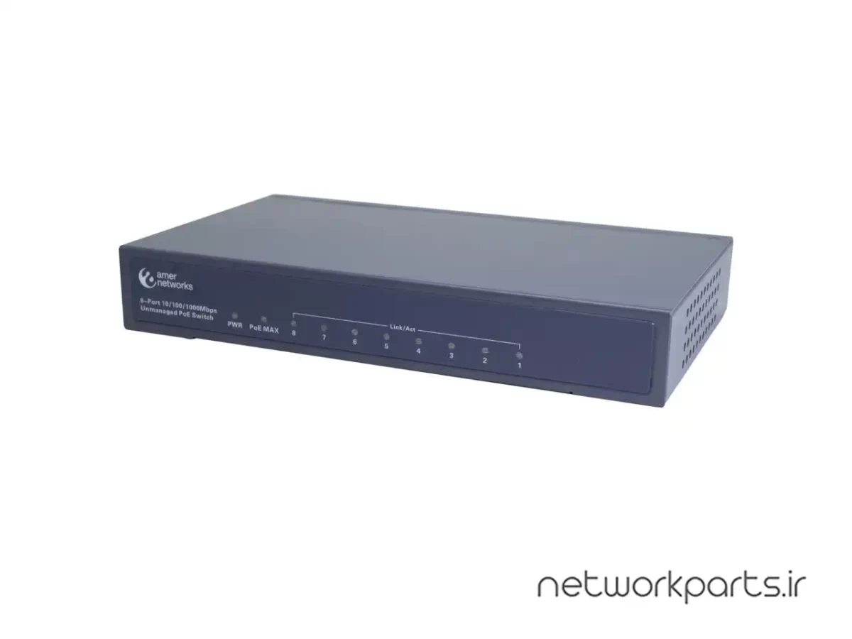 8-Port 10/100/1000 Unmanaged Ethernet Switch with all 8 ports PoE+ 802.3at