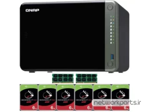 ذخیره ساز تحت شبکه (NAS) کیونپ (Qnap) مدل TS-653D دارای 36TB (6x 6TB) هارد درایو و 8GB حافظه رم