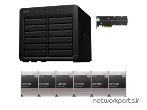 ذخیره ساز تحت شبکه (NAS) سینولوژی (Synology) مدل DS2422+ دارای 48TB (6x 8TB) هارد درایو و 4GB حافظه رم