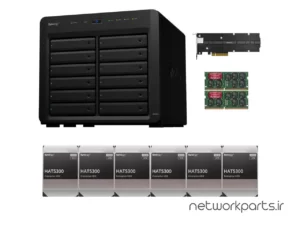 ذخیره ساز تحت شبکه (NAS) سینولوژی (Synology) مدل DS2422+ دارای 96TB (6x 16TB) هارد درایو و 8GB حافظه رم