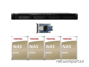 ذخیره ساز تحت شبکه (NAS) سینولوژی (Synology) مدل RS422+ دارای 40TB (4x 10TB) هارد درایو و 2GB حافظه رم