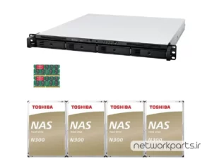ذخیره ساز تحت شبکه (NAS) سینولوژی (Synology) مدل RS822+ دارای 40TB (4x 10TB) هارد درایو و 32GB حافظه رم