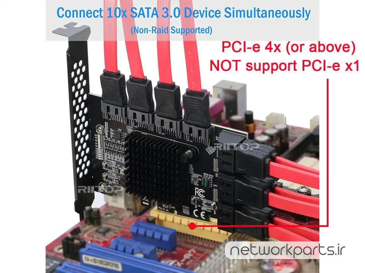کارت کنترلر SATA-III RIITOP مدل PCEX4TS-10P
