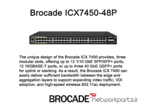 سوییچ بروکید (Brocade) مدل ICX7450-48P دارای 48 پورت