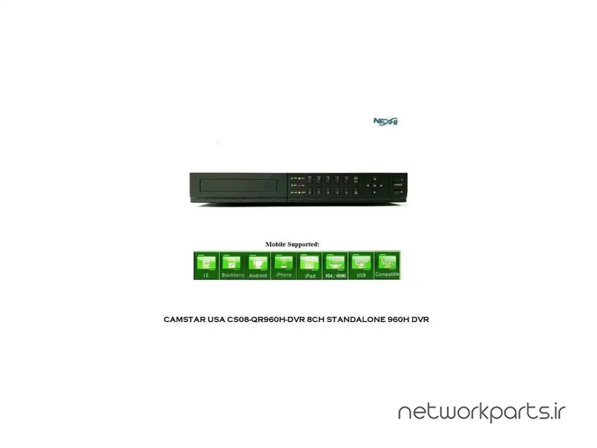 ضبط کننده ویدیویی DVR Nexhi پشتیبانی از 8 کانال مدل NXS-CS08-QR960H-DVR