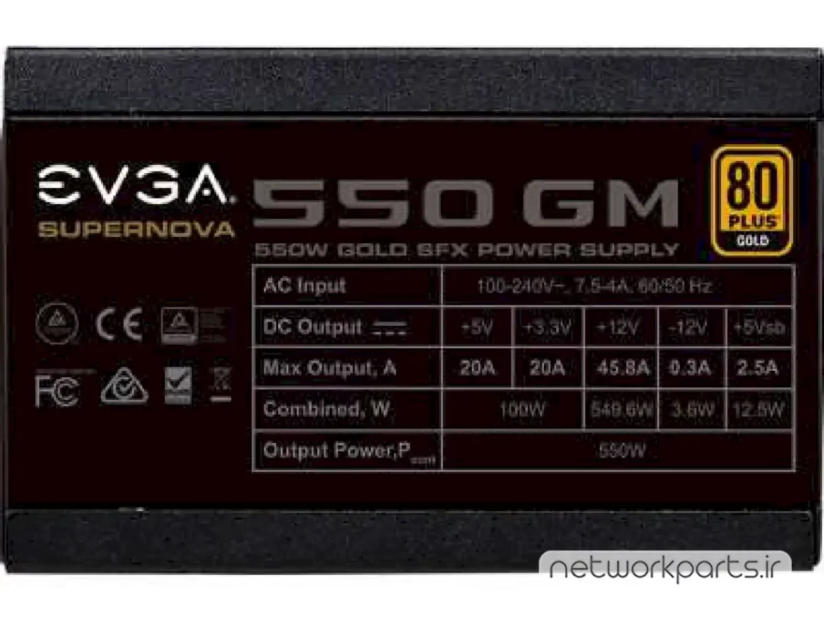 منبع تغذیه ای وی جی ای (EVGA) مدل 550GM کد 123-GM-0550-Y1