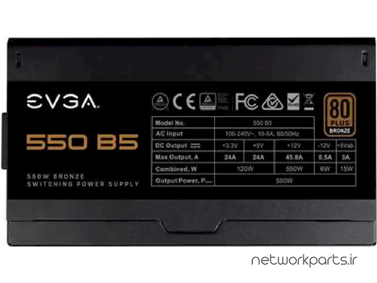 منبع تغذیه ای وی جی ای (EVGA) مدل 550-B5 کد 220-B5-0550-V1