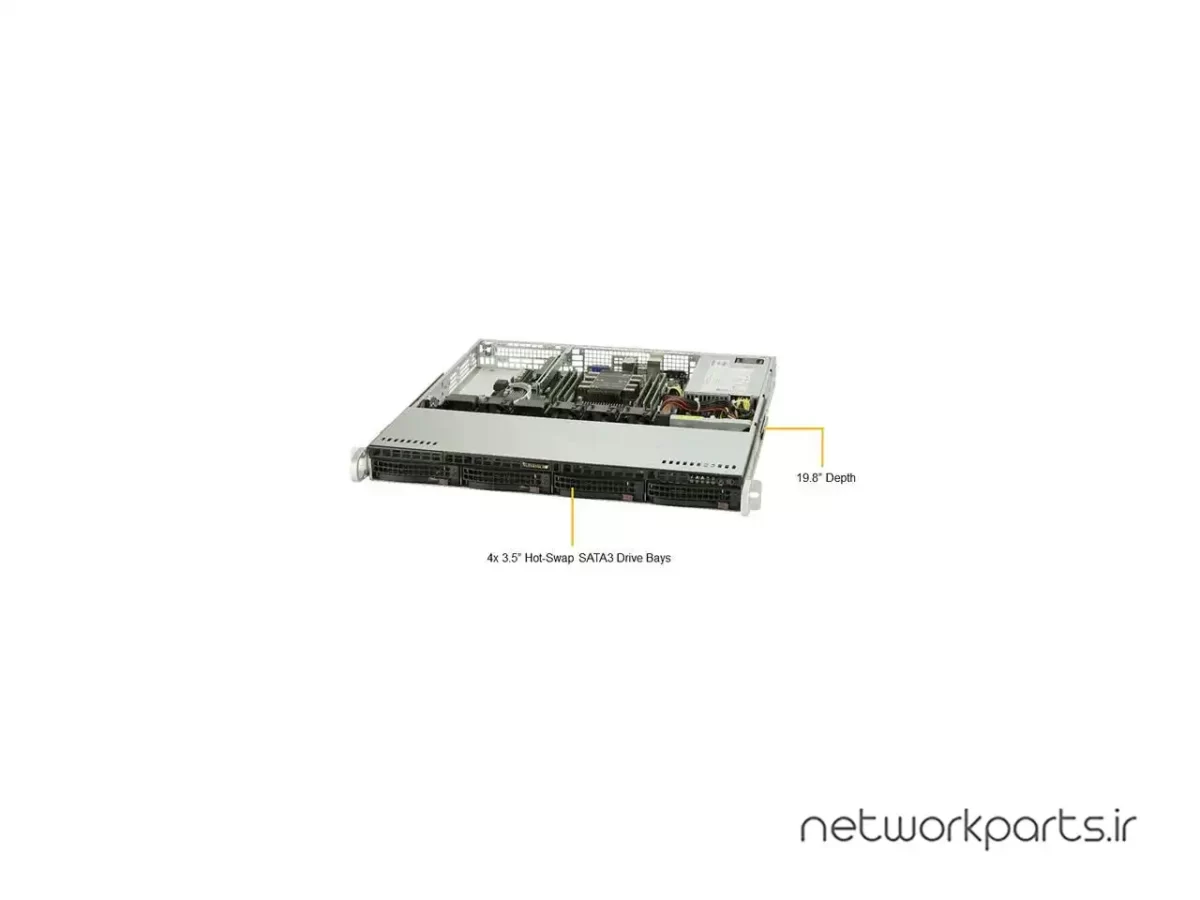 سرور رک (Rackmount) سوپرمایکرو (Supermicro) مدل SYS-5019P-M سوکت پردازنده LGA3647 فرم فاکتور 1U