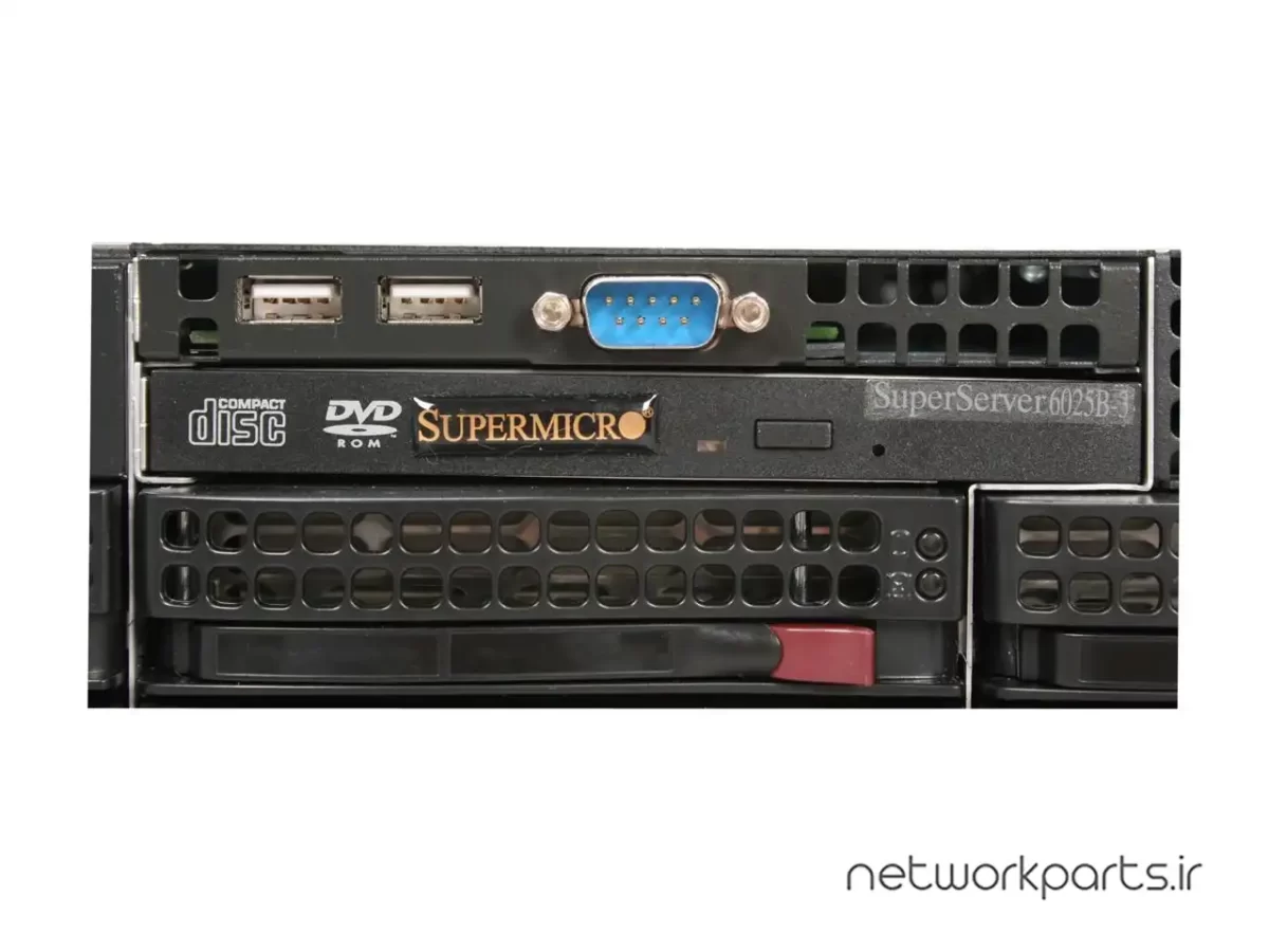 سرور رک (Rackmount) سوپرمایکرو (Supermicro) مدل SYS-6025B-3B سوکت پردازنده LGA771 فرم فاکتور 2U