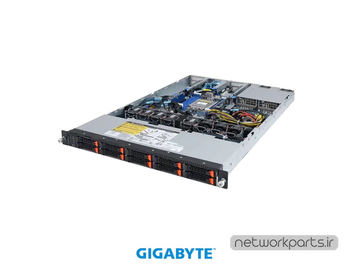سرور رک (Rackmount) گیگابایت (GIGABYTE) مدل R162-Z10 سوکت پردازنده SP3 فرم فاکتور 1U