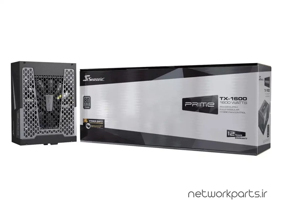 Seasonic PRIME TX-1600, 1600W 80+ Titanium, Full Modular, Fan Control in Fanless, Silent, and Cooling Mode, Perfect Power Supply for Gaming and High-Performance Systems, SSR-1600TR