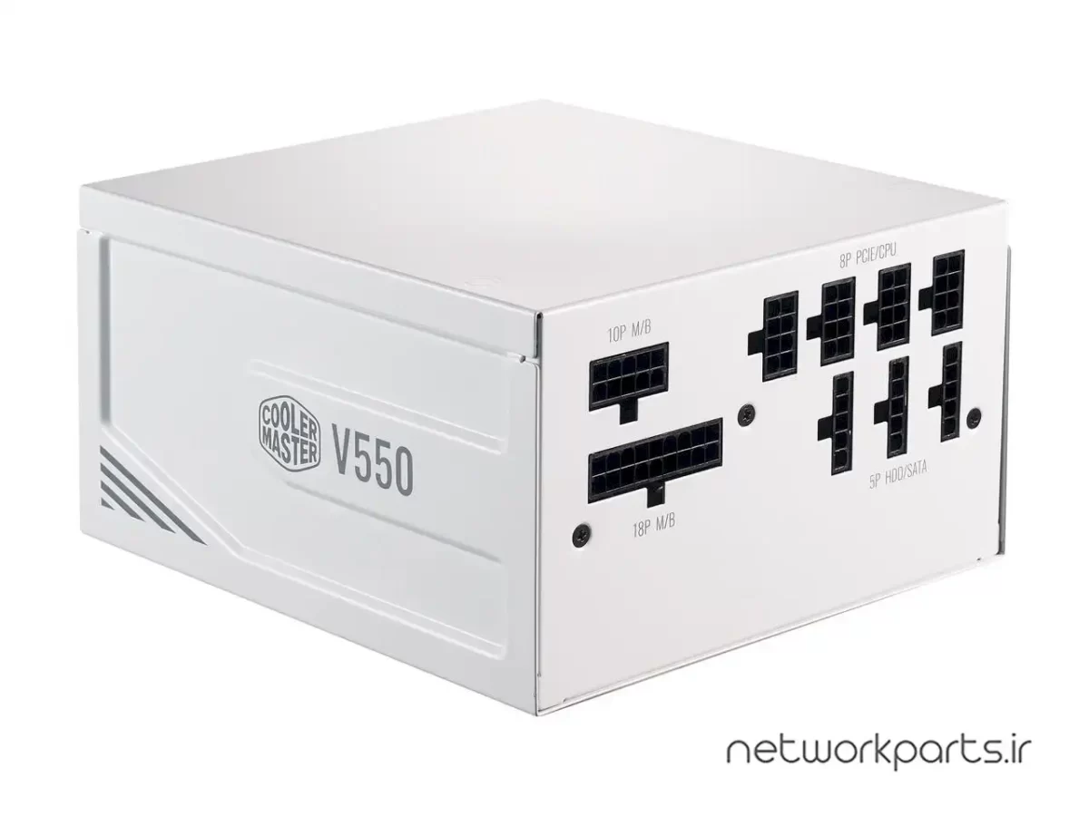 Cooler Master V550 Gold White Edition V2 Full Modular, 550W, 80+ Gold Efficiency, Semi-fanless Operation, 16AWG PCIe High-efficiency Cables, 10 Year Warranty