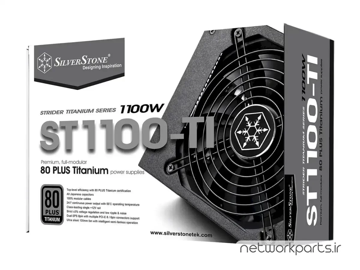 SilverStone SST-ST1100-TI 1100 W ATX12V 80 PLUS TITANIUM Certified Active PFC Power Supply