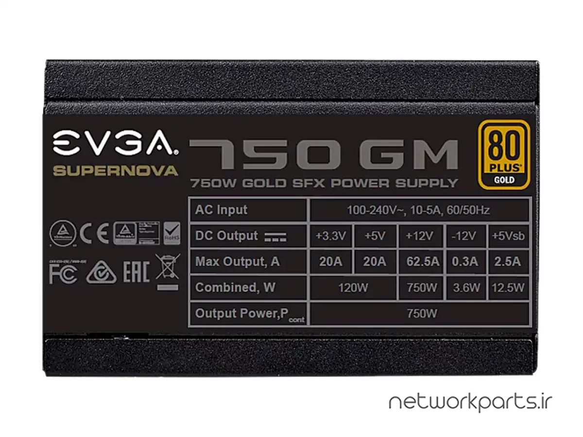 منبع تغذیه ای وی جی ای (EVGA) مدل 123-GM-0750-X1