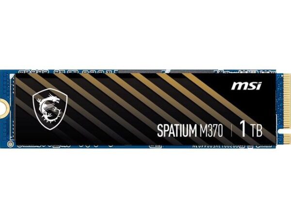 هارد درایو اس اس دی (SSD) ام اس آی (MSI) مدل M370 ظرفیت 1 ترابایت فرم فاکتور M.2-2280 رابط NVMe